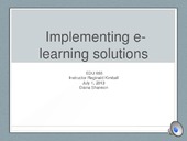 Implementing e learning
