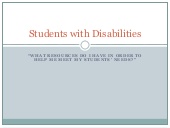 Students with disabilities