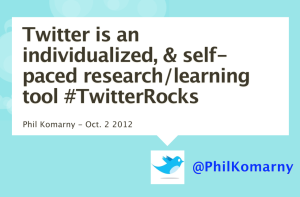 Phil Komarny Twitter Self Paced Learning